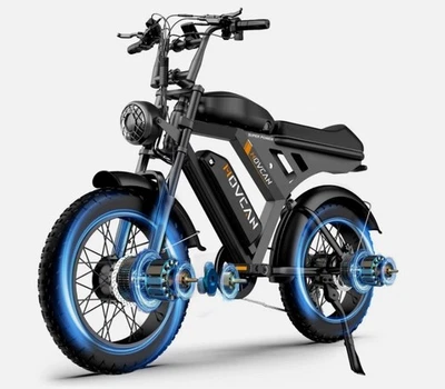 Movcan 20" Fat Tire Electric Bike 37.5mph 3000W 48V 40Ah Mountain Ebike Adults - Image 1 of 4