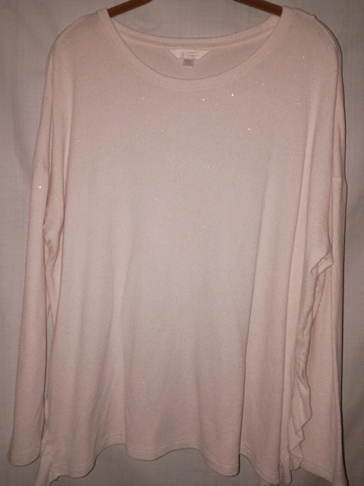 Blusa pulóver de mujer LC LAUREN CONRAD XXL color crema (brillante) manga larga Foto 1 de 3