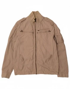 TIMBERLAND Mens Slim Fit Bomber Jacket UK 40 Large Grey Cotton CY03 - Picture 1 of 6