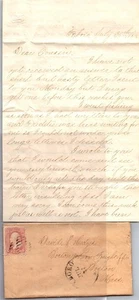 GOLDPATH: US COVER 1864, FOXBORO, MASS, WITH LETTER CV843_P14 - Picture 1 of 2