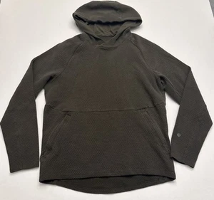 Lululemon At Ease Hoodie dunkelolivgrün Herren Medium strukturiertes Sweatshirt - Bild 1 von 9