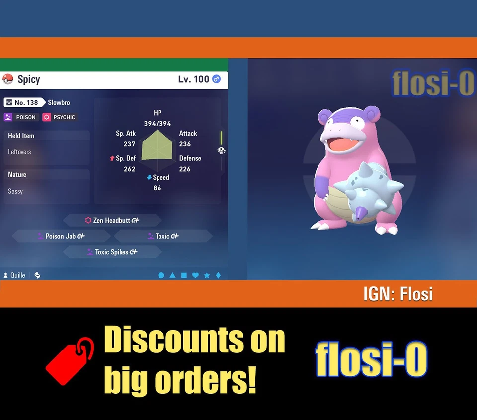 6IV Slowbro Galarian Pokemon Legends ZA (Legends Z-A) - Image 1 of 1