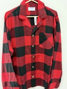 Old Navy Neu mit Etikett Herren Größe Large rot/schwarz Buffalo kariert Pyjama Oberteil Nachthemd - Bild 1 von 7