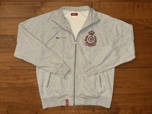 Chaqueta LRG Lifted Research Group LRG Hombre Grande Gris Cremallera Completa Bordada De Colección Y2K - Imagen 1 de 18