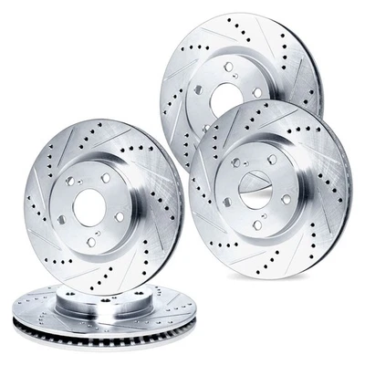 For Buick Regal 12-13 R1 Concepts Drilled & Slotted Front & Rear Brake Rotor Set Foto 1 de 3