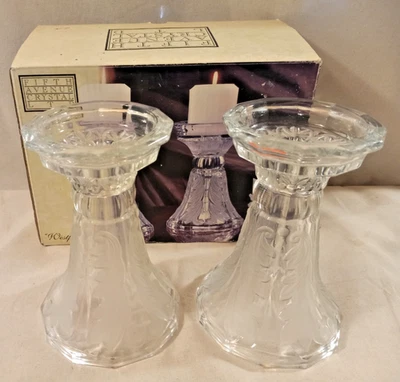 FIFTH AVENUE CRYSTAL LTD -  SET OF TWO CANDLE HOLDERS 8'' WESTFIELD - Image 1 of 4