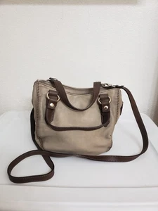 Sundance Women Gray Soft Leather Roomy Tote Hand Shoulder Bag Removable Strap - Picture 1 of 16