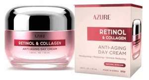 AZURE Retinol & Collagen Anti-Aging Day Cream Moist Wrinkle Reducing 1.69 oz NIB - Picture 1 of 1