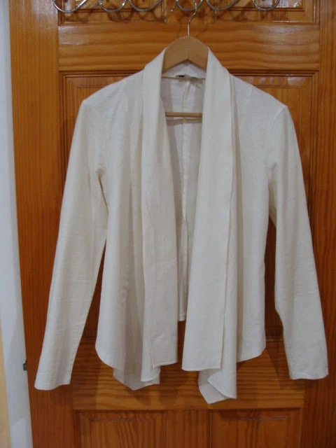 H by Halston Women's Open Front Shawl White Long Sleeve Cardigan Size XS - Image 1 of 4