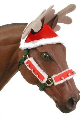 Holiday Horse Wear - Antler Santa Cap for Your Horse - Image 1 of 2