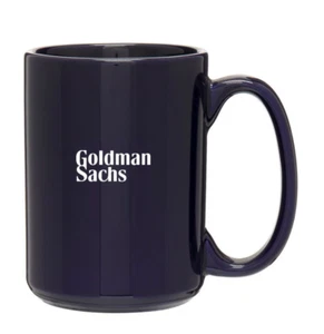 100% Authentic Goldman Sachs Coffee Mug Ceramic Navy 15 oz. Finance Wall Street - Picture 1 of 1