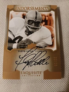 2011 FLOYD LITTLE UPPER DECK EXQUISITE AUTOGRAPHED AUTO CARD /75 SYRACUSE #44 - Bild 1 von 2
