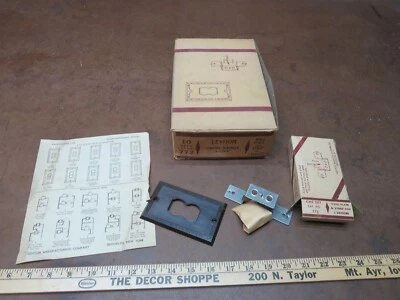 10 NOS Antique Electrical Double Outlet Wall plate Strap LEVITON 772 Kwikchange - Image 1 of 4