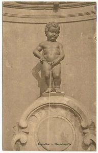 Manneken Pis Brussels Belgium Bronze Sculpture Fountain by Jerome Duquesnoy - Picture 1 of 2
