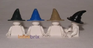 4x Lego Wizard/Witch Hats (Dark Green, Blue, Dark Tan, Black) BRAND NEW 6131 - Picture 1 of 1