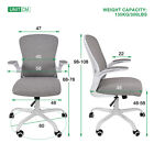 Mesh Home Office Chair Ergonomic Desk Seat With Lumbar Support Flip-up Armrest