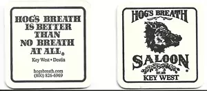 2, UNA COPPIA~Bier Coasters~ Hog's Breath Saloon~Key West,Destin, FL-3,5X3,5" - Foto 1 di 3