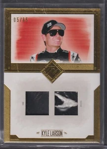 KYLE LARSON 2014 Total Memorabilia Dual Race-Used #'d/65 #TM-KL - Picture 1 of 2
