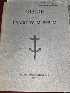 1927 Guide to the Peabody Museum - Salem Massachusetts - Imagen 1 de 7