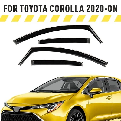 Protectores de lluvia viseras de ventilación pantalla para Toyota Corolla 2020-2025 en canal Foto 1 de 4