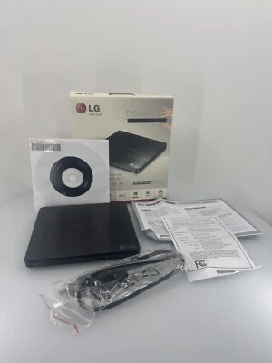 LG SP80NB80 External DVD Writer Black Ultra Slim Portable Mac PC - Image 1 of 4