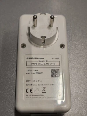 Devolo DLAN 1000 Duo+ Powerline Adapter - Gebraucht, Funktioniert - Bild 1 von 4