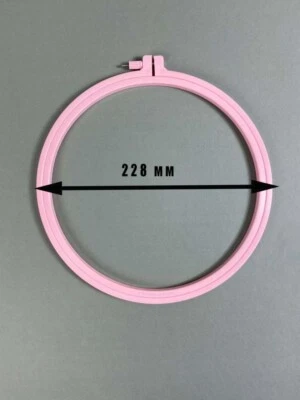 Nurge Plastic Hoops With A Screw, Rim Height 9mm, Diameter 228mm (Pink). Hand - Image 1 of 3