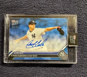 2023 Topps Now Yankees Gerrit Cole 335 Blue Parallel 40/49 3rd Fastest To 2000Ks - Picture 1 of 9