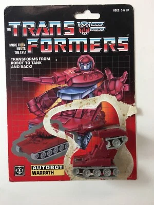 Transformers G1 Warpath 1985 con tarjetero 1984 Takara vintage original Foto 1 de 4