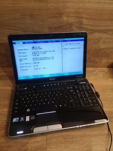 Toshiba A500-17 Black Laptop Used 15.6 - Afbeelding 1 van 8