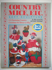 Country Mice soft sculpture craft pattern Mouse kitchen strawberry 