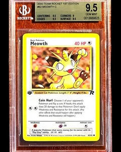 Meowth - 1999-2000 Pokemon 1ª EDICIÓN Team Rocket 62/82 - BGS 9.5 - Pop 39 - Imagen 1 de 4