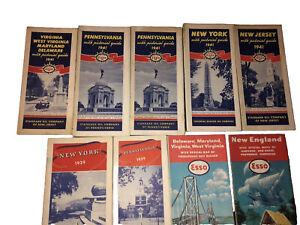 *** LOOK***AMAZING NOS ESSO road maps lot OF 9-NEVER OPENED VERY MINTY CONDITION