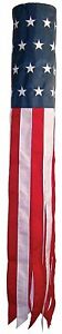60" Embroidered U.S. USA American Flag AMERICA Wind Sock 100% NYLON