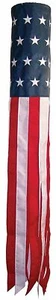 60" Embroidered U.S. USA American Flag AMERICA Wind Sock 100% NYLON - Picture 1 of 5