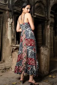 Beach Silk Dress Long Maxi Dress Low Back Beach Cover-up - Picture 1 of 8