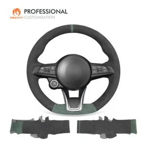 MEWANT Alcantara Steering Wheel Cover for Alfa Romeo Giulia 2020-2022 Stelvio - Imagen 1 de 10