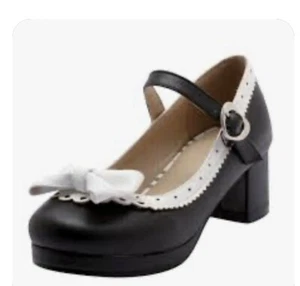 ELFY WOMEN BOW MARY JANE SHOES ANKLE STRAP LOLITA SWEET BLOCK MID HEELS PUMPS - Picture 1 of 7
