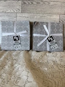 Joann Fabrics 5"x5" Fabric Packs Set of 2 Black and Gray-Dots and Patterns 30 pc - Picture 1 of 9
