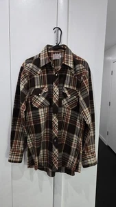 Vintage H Bar C Ranchwear Western Shirt Pearl Snap Longtail Plaid Mens 16.5 NICE - Picture 1 of 8