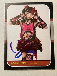 MAKI ITOH Signed Card AEW NJPW Wrestling Cutest in the World - Picture 1 of 2