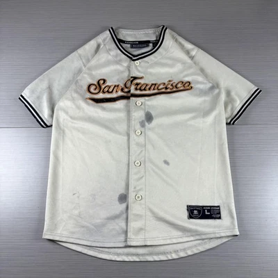 San Francisco Baseball Shirt Mens Small White Renegade Goodwin 8 Button Jersey - Image 1 of 4