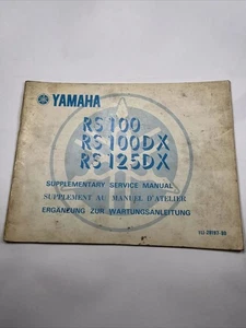 YAMAHA RS 100 RS100DX RS125DX ERGÄNZUNG ZUR WARTUNGSANLEITUNG B0355 - Bild 1 von 9