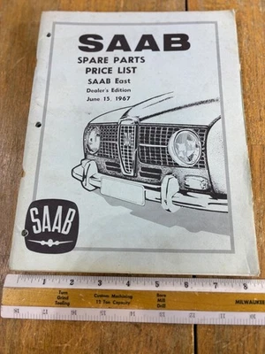 Lista de precios y carpeta de boletines Saab 1966 vintage 1961 1962 1963 Foto 1 de 4