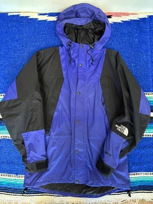 Chaqueta North Face Para Hombre Mediana Púrpura Negra Goretex Capucha Exterior Parka Abrigo Foto 1 de 4