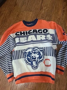 Rara felpa vintage Nike Chicago Bears girocollo stampa all over taglia M - Foto 1 di 8