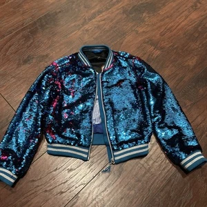 Disney Store Cinderella Girls Flip Sequence Jacket 7/8 - Picture 1 of 4