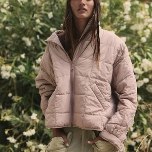 Free People Hatch Coat NWT FP Movement Packable Puffer Coat Size M Pink - Picture 1 of 12