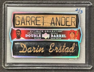 2003 UD Ultimate Garret Anderson & Darin Erstad DUAL NAMEPLATE BAT BARREL 2/3 - Picture 1 of 4