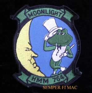HMM-764 MOONLIGHT HAT PATCH USMC US MARINES VETERAN PIN UP GIFT HELICOPTER HELO - Picture 1 of 12